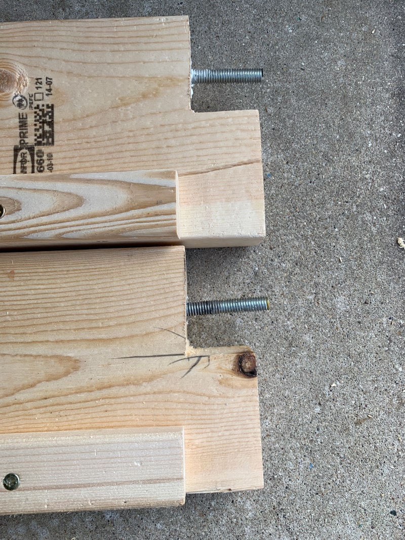 The bolts set into the crossmember