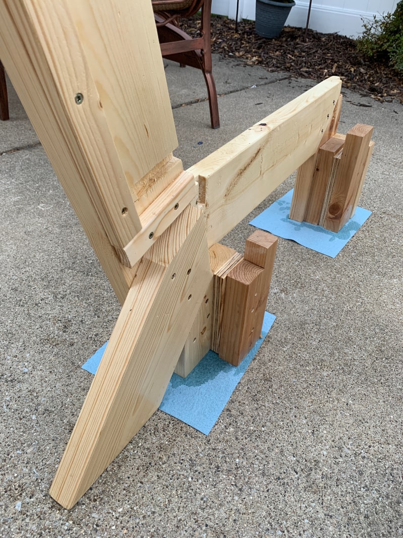 The floor supports constructed (and a little bit of poly applied)