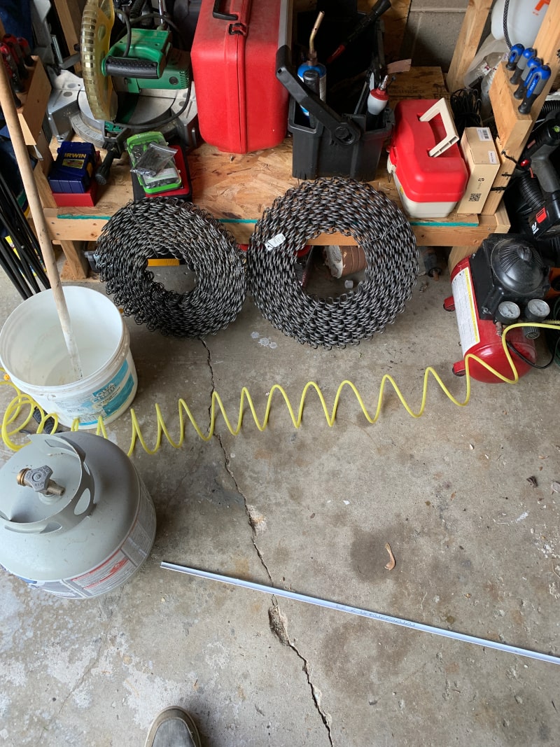Two rolls of couch springs